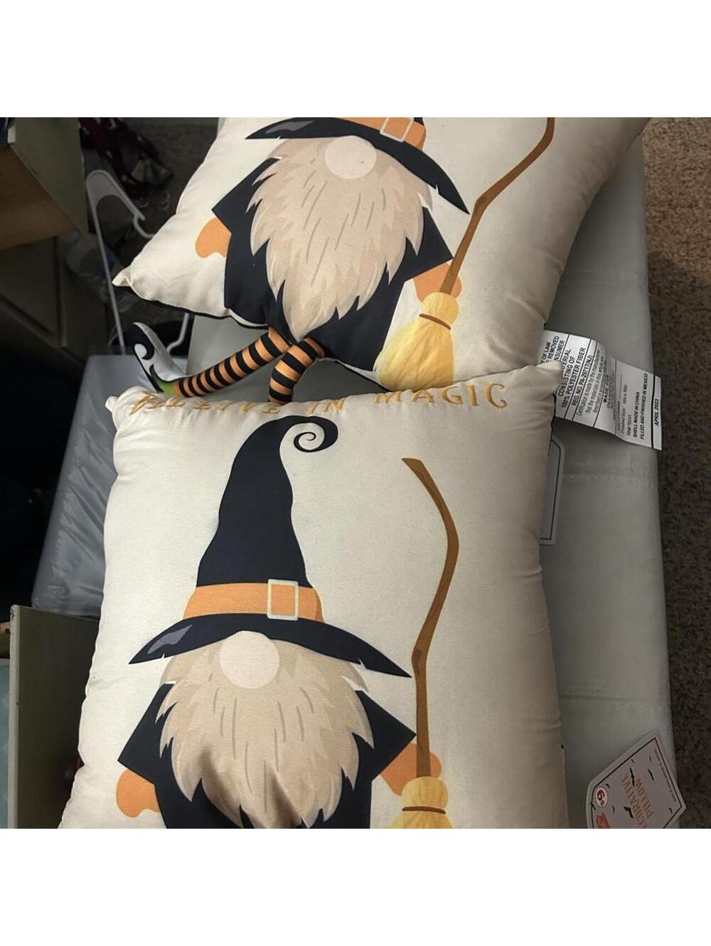 2 set of NWT Spellbound Halloween witch gnome pillows